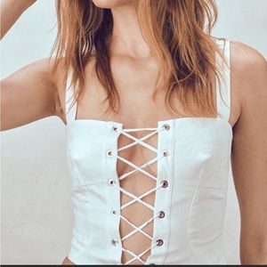 For Love and Lemons Poopy lace up corset